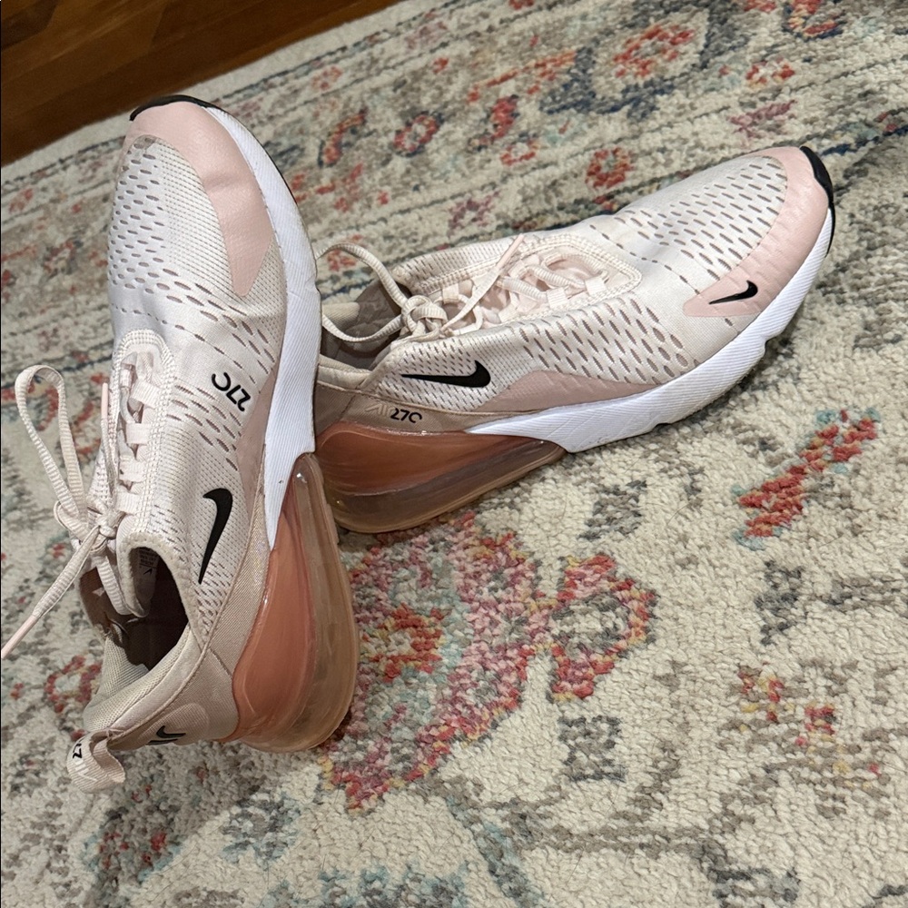 Nike Women's Blush and White Air Max Sneakers